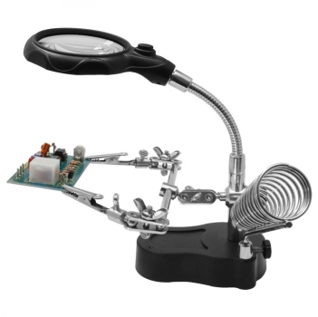 HH3 - Helping Hand mit LED-Licht + Lupe