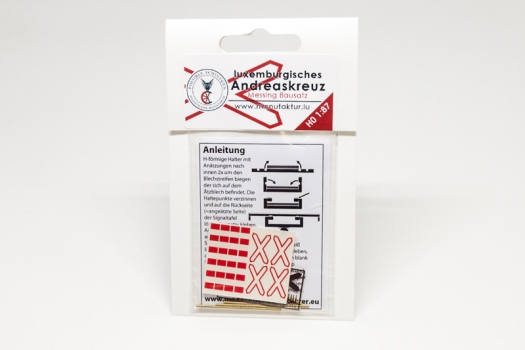 Preview: Messing Bausatz Andreaskreuz Luxemburg