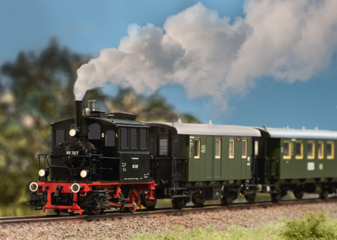 Historische Zugpackung Märklin 26619 „Spalter Bockl“ im Einsatz auf einer Modellbahnanlage der Epoche III
