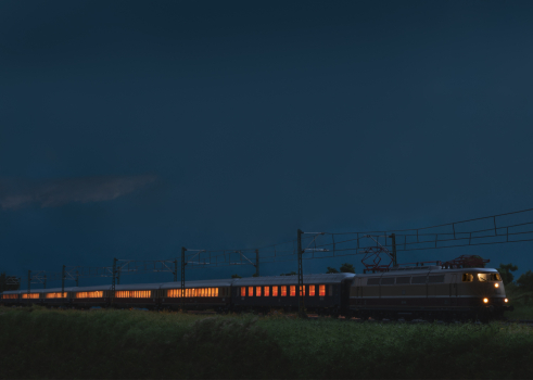 Märklin E 03 002 Vorserienlok der Deutschen Bundesbahn bei Nacht