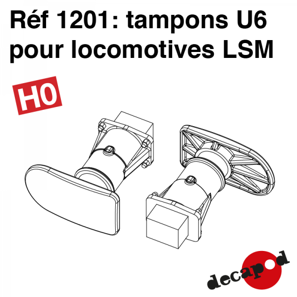 Tampons U6 pour locomotives LSM