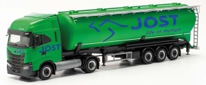Modell vom Iveco S-Way LNG S.Sz. Jost Group Luxemurg in H0