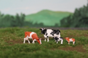 Figurines peintes à la main de bovins Holstein