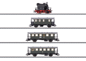 Märklin 26619 Zugpackung Spalter Bockl mit Dampflok BR 98.3 Glaskasten und drei Lokalbahnwagen der DB Epoche III